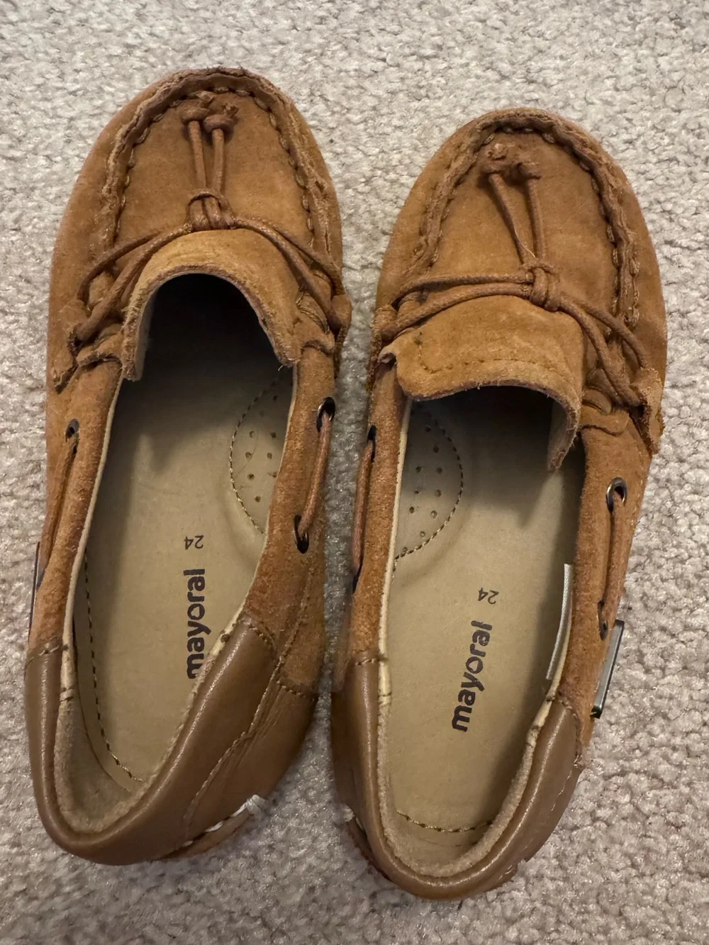 Mayoral Tan Suede Moccasin Loafers for Men